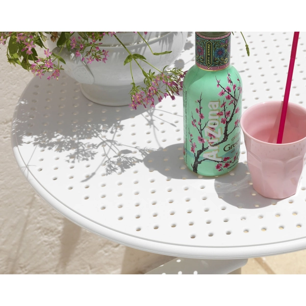 Stolik ogrodowy okrągły 60 cm STEP TORTORA ciemny beż, Nardi